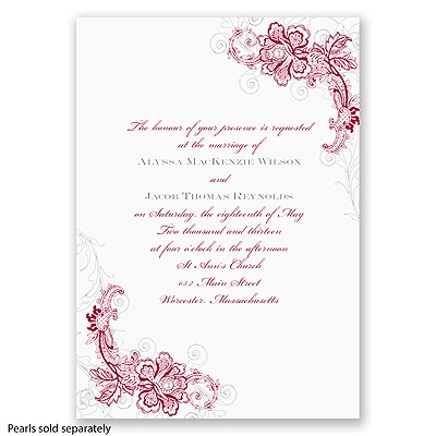 Bridal Lace - Apple - Invitation