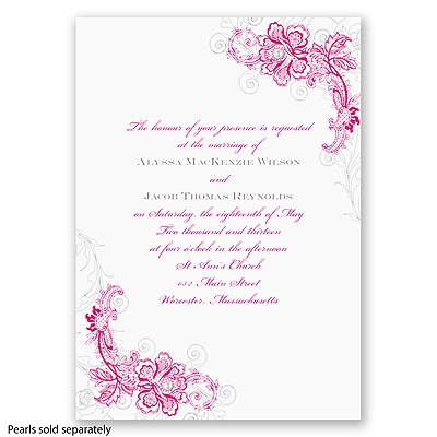 Bridal Lace - Watermelon - Invitation