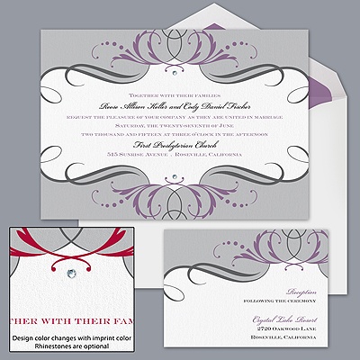 Swirling Romance - Invitation