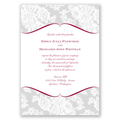 White Lace - Apple - Invitation