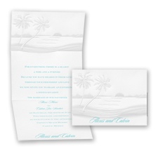 Pearl Palm Trees - Invitation