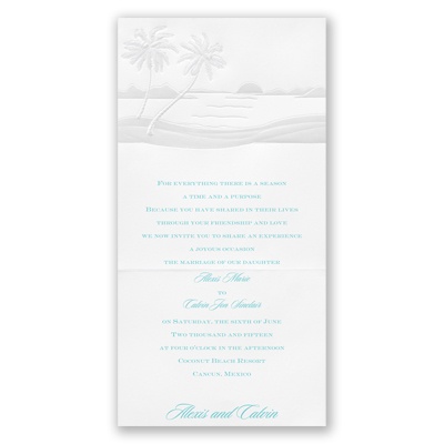 Pearl Palm Trees - Invitation