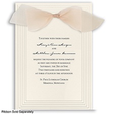 Elegant Tradition - Ecru Invitation