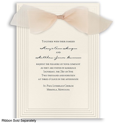 Elegant Tradition - Antique White Invitation