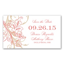 Flourish With Golden Shadow - Coral Reef - Save The Date Magnet