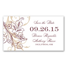 Flourish with Golden Shadow - Rosewood - Save The Date Magnet
