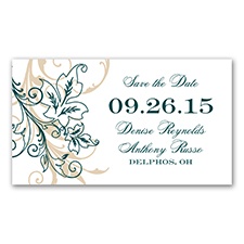 Flourish With Golden Shadow - Gem - Save The Date Magnet
