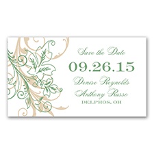 Flourish with Golden Shadow -  Clover - Save the Date Magnet