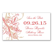 Flourish with Golden Shadow -  Guava - Save the Date Magnet