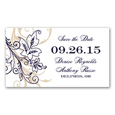 Flourish with Golden Shadow -  Lapis - Save the Date Magnet