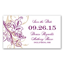 Flourish with Golden Shadow -  Sangria - Save the Date Magnet