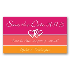 Stripes - Save the Date Magnet - Watermelon