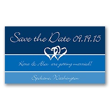 Stripes - Save the Date Magnet - Marine