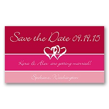 Stripes - Save the Date Magnet - Apple