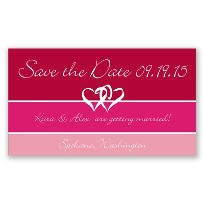Stripes - Save the Date Magnet - Apple