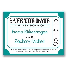 Ticket for Love - Jade - Save the Date Magnet