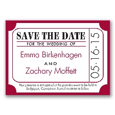 Ticket for Love - Apple - Save the Date Magnet