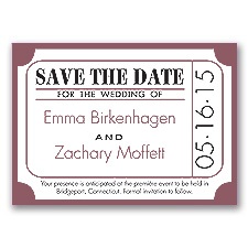 Ticket for Love - Rosewood - Save the Date Magnet