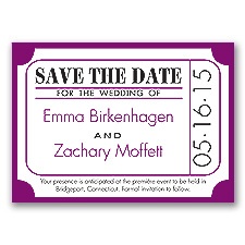 Ticket for Love - Sangria - Save the Date Magnet