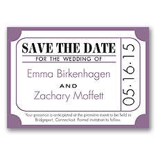 Ticket for Love - Wisteria - Save the Date Magnet