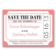 Ticket for Love - Coral Reef - Save the Date Magnet