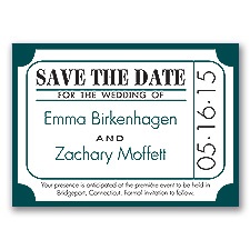 Ticket for Love - Gem - Save the Date Magnet