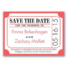 Ticket for Love - Guava - Save the Date Magnet