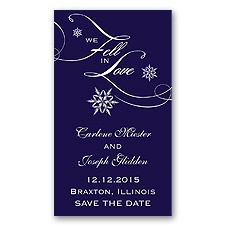 Snowfall - Lapis - Save the Date Magnet