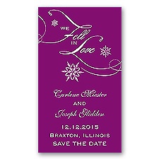 Snowfall - Sangria - Save the Date Magnet