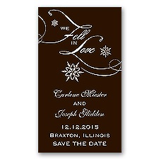Snowfall - Chocolate - Save the Date Magnet