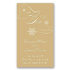 Snowfall - Golden - Save the Date Magnet