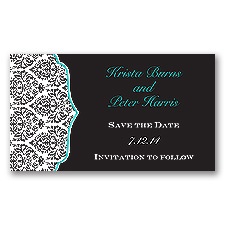 Stylish Damask - Jade - Save the Date Magnet