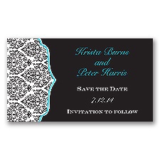 Stylish Damask - Malibu - Save the Date Magnet
