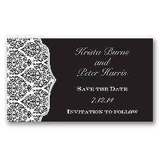 Stylish Damask - Mercury - Save the Date Magnet