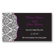 Stylish Damask - Sangria - Save the Date Magnet
