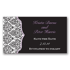 Stylish Damask - Wisteria - Save the Date Magnet