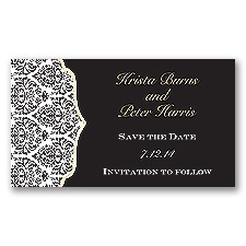 Stylish Damask - Golden - Save the Date Magnet
