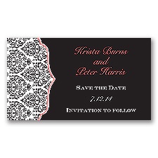 Stylish Damask - Guava - Save the Date Magnet
