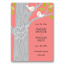 Kissing - Save the Date Magnet - Coral Reef