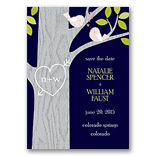 Kissing - Save the Date Magnet - Lapis