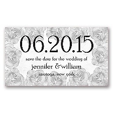 Vintage Roses - Black - Save the Date Magnet