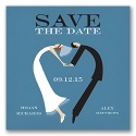 In Love - Save the Date Magnet - Peacock