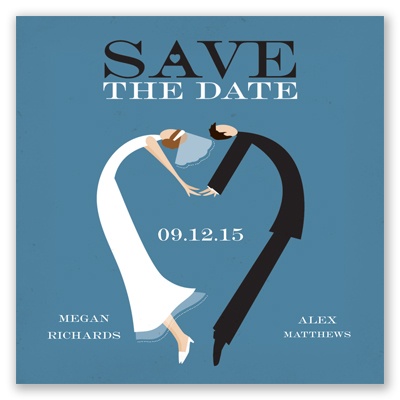 In Love - Save the Date Magnet - Peacock