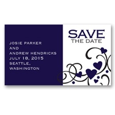 Playful Hearts - Lapis - Save the Date Magnet