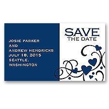 Playful Hearts - Marine - Save the Date Magnet