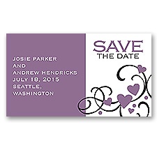 Playful Hearts - Wisteria - Save the Date Magnet