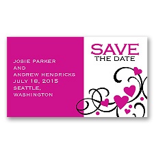 Playful Hearts - Begonia - Save the Date Magnet