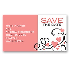 Playful Hearts - Coral Reef - Save the Date Magnet