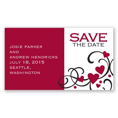 Cheap Save  Date Wedding Magnets on Invitations    Save The Dates    Playful Hearts   Save The Date Magnet