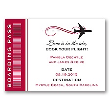 Boarding Pass - Save The Date Magnet